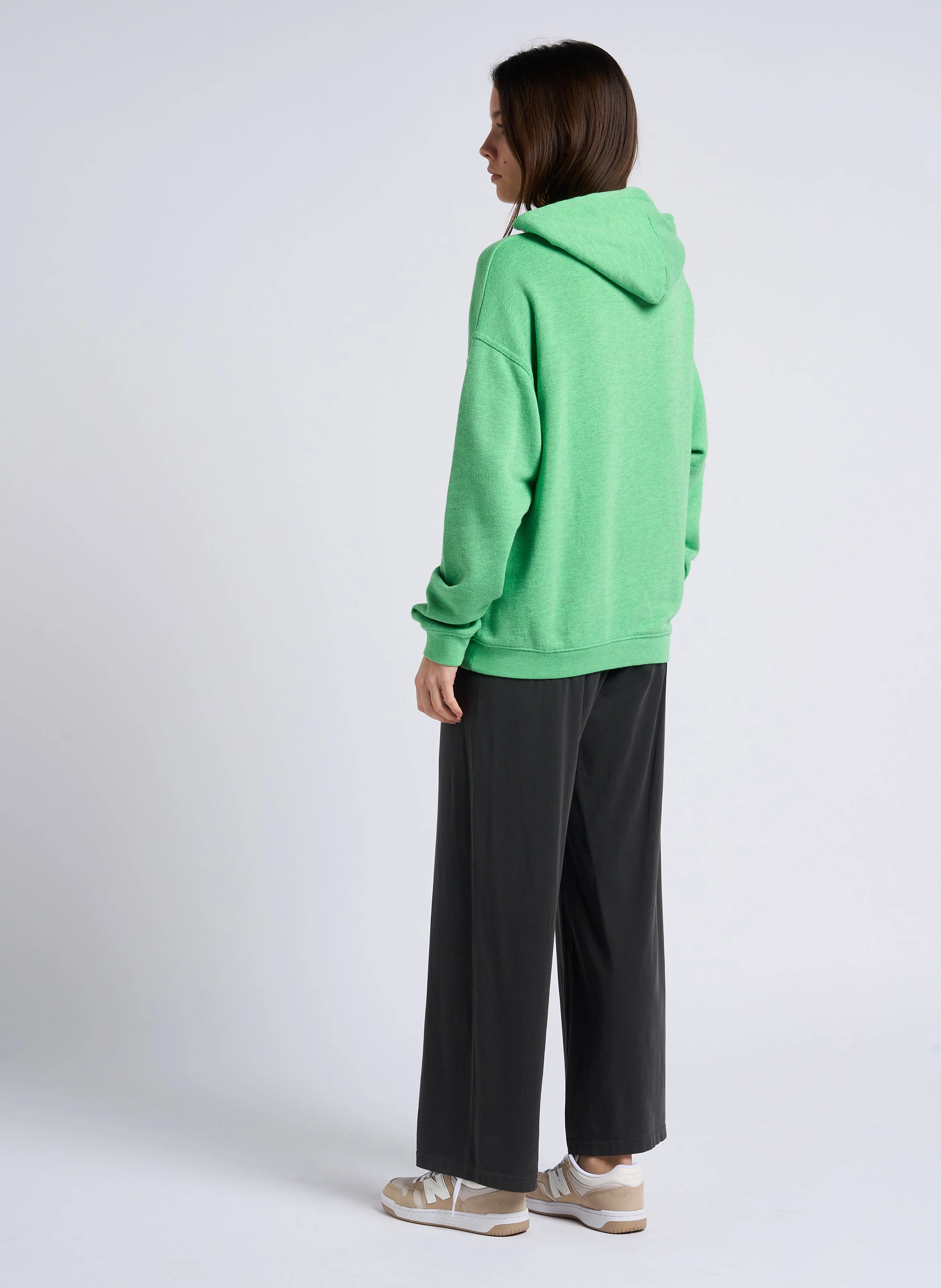 PYMAZ - Jogging large taille haute en coton mélangé | Gris