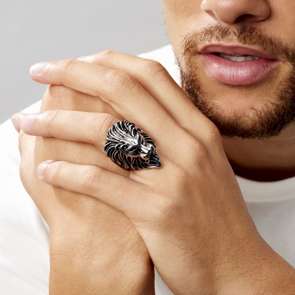 Bague Acier Gris Japeth