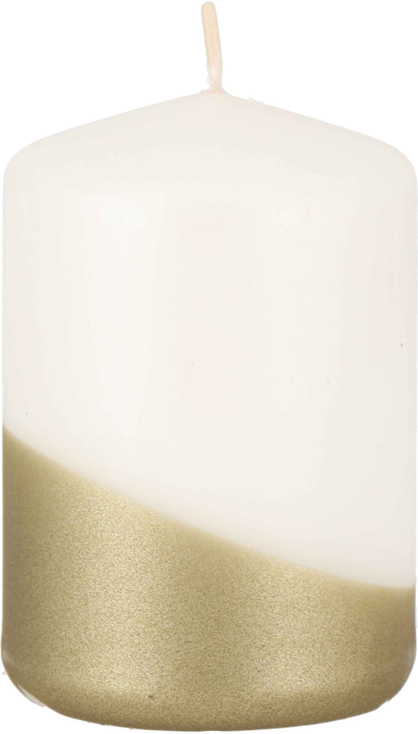 Stompkaars Duo Dip wit / goud 45 uur D 7 H 10 cm