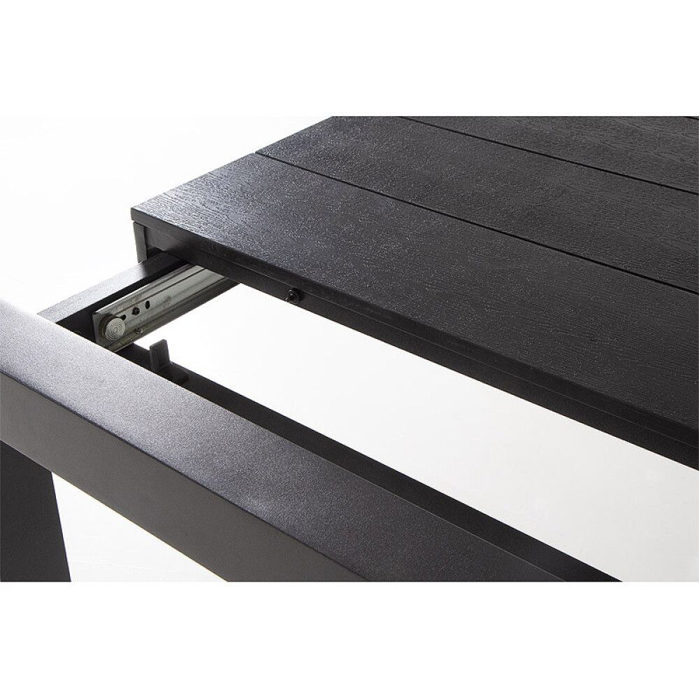 SPISEBORD SENSUM STENVIK UTTREKKBART 170-240X100CM SVART