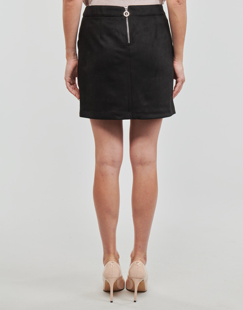 Vero Moda - VMDONNADINA FAUXSUEDE SHORT SKIRT NOOS - Noir