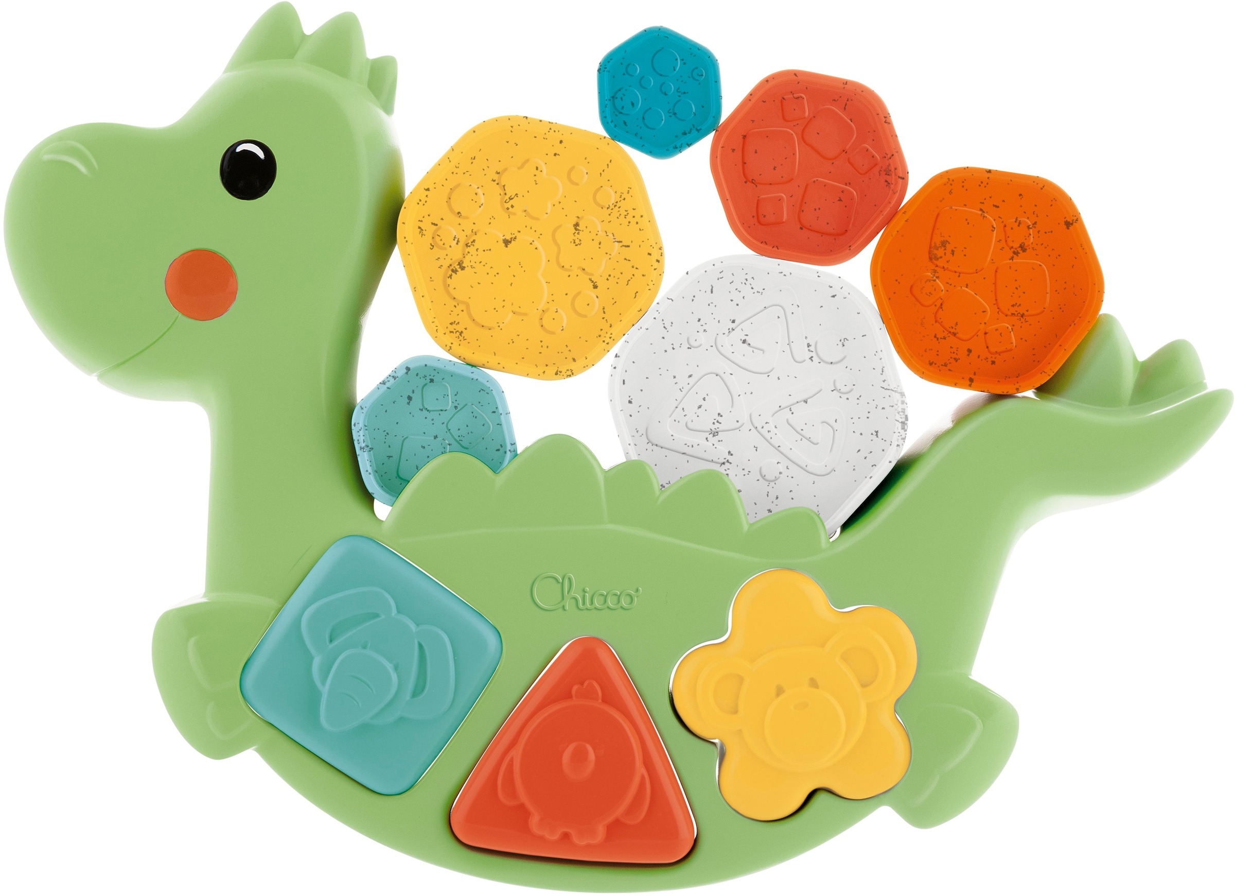 Chicco Lernspielzeug »2 In 1 Schaukeldino« teilweise aus recyceltem Material; Made in Europe