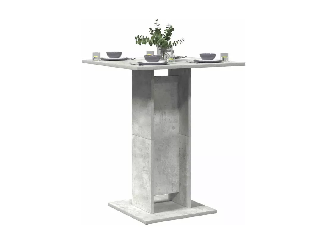 Table de bistro Gris béton 60x60x75 cm Aggloméré