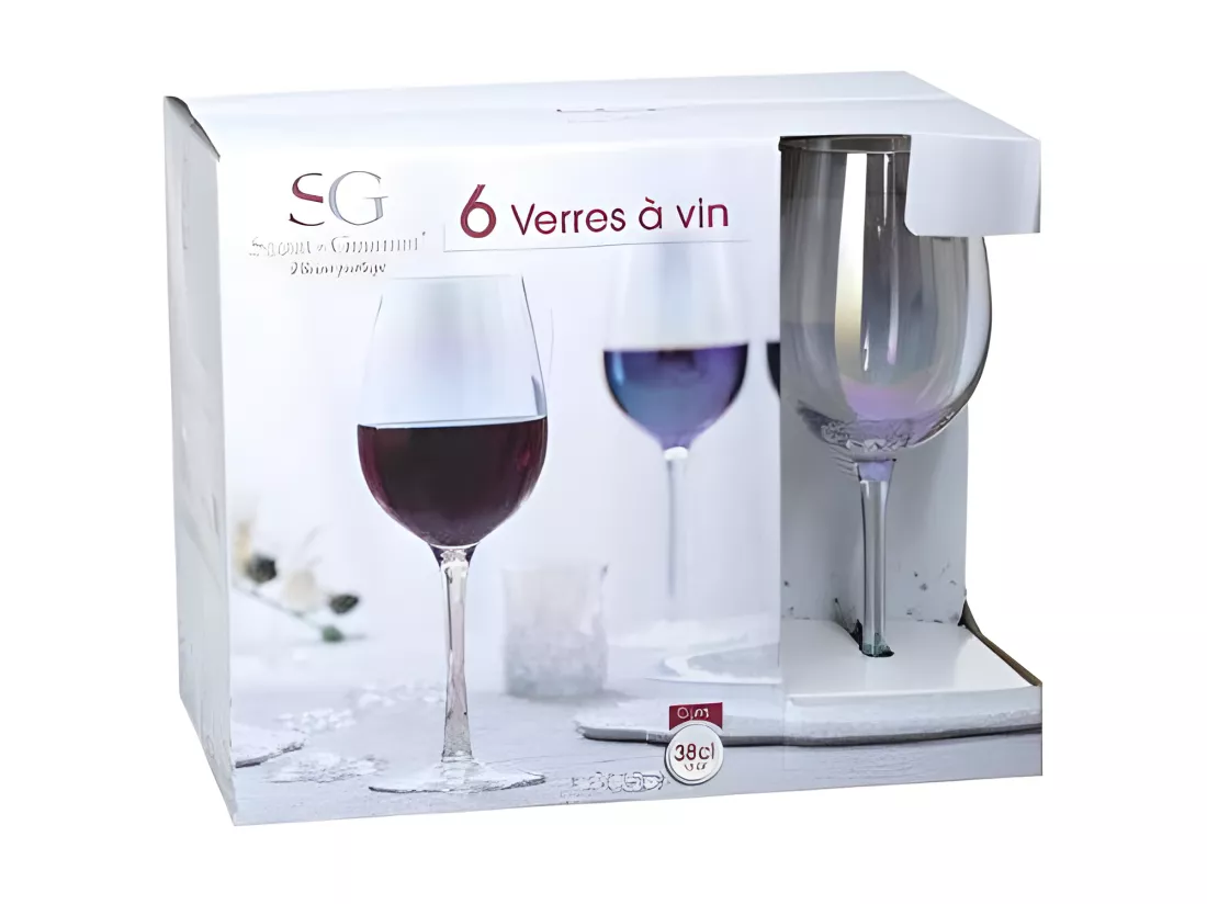 6 verres fantasy - 38CL - Transparent