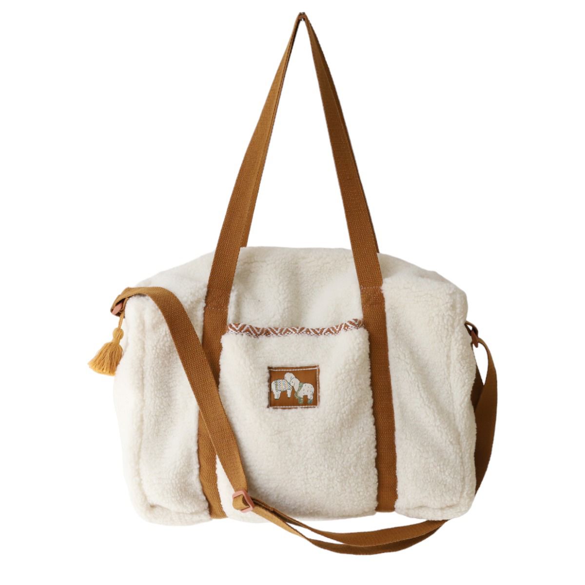 Sac à langer sherpa blanc - Doux comme un agneau Petit toi