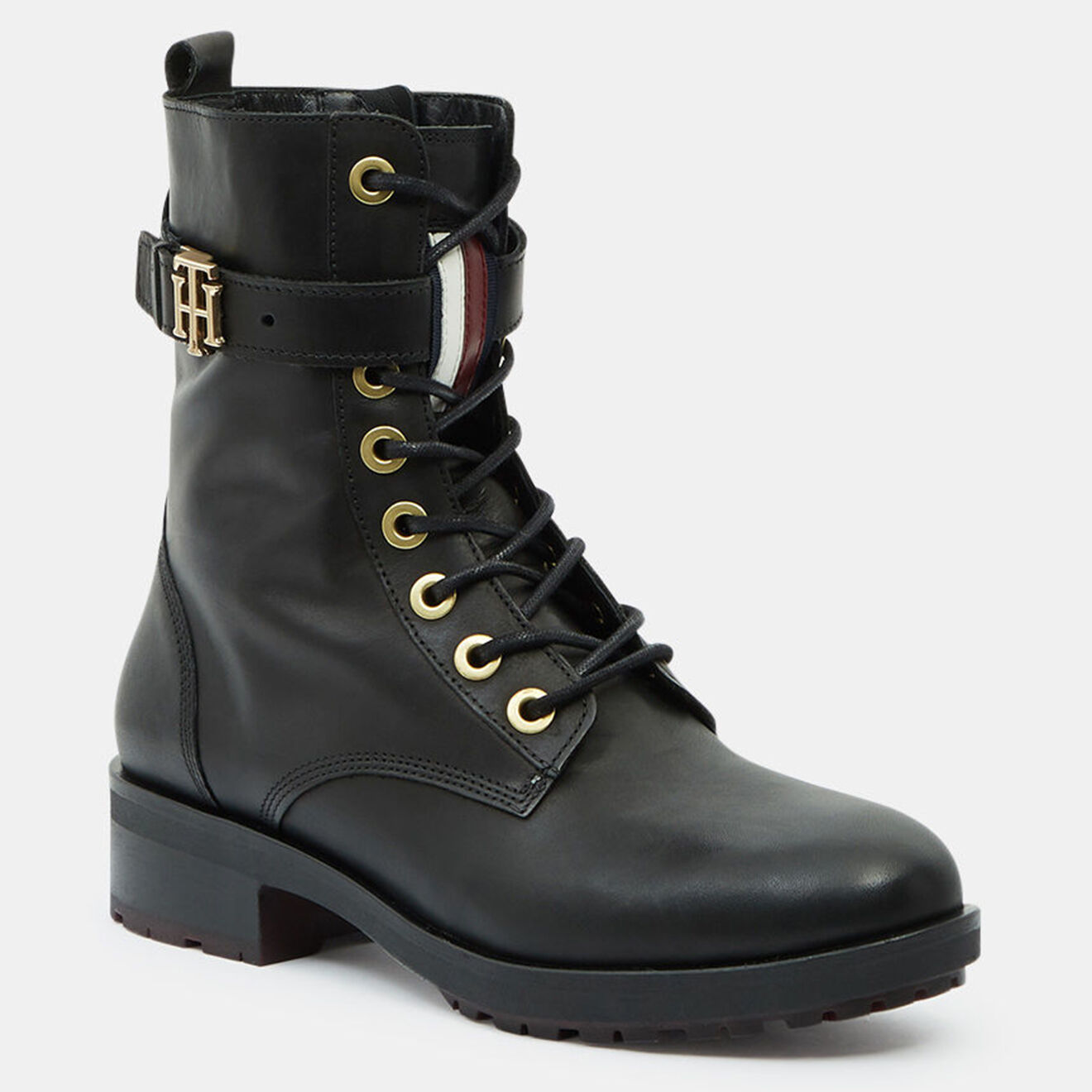 Tommy Hilfiger Boots en Cuir Biker noires