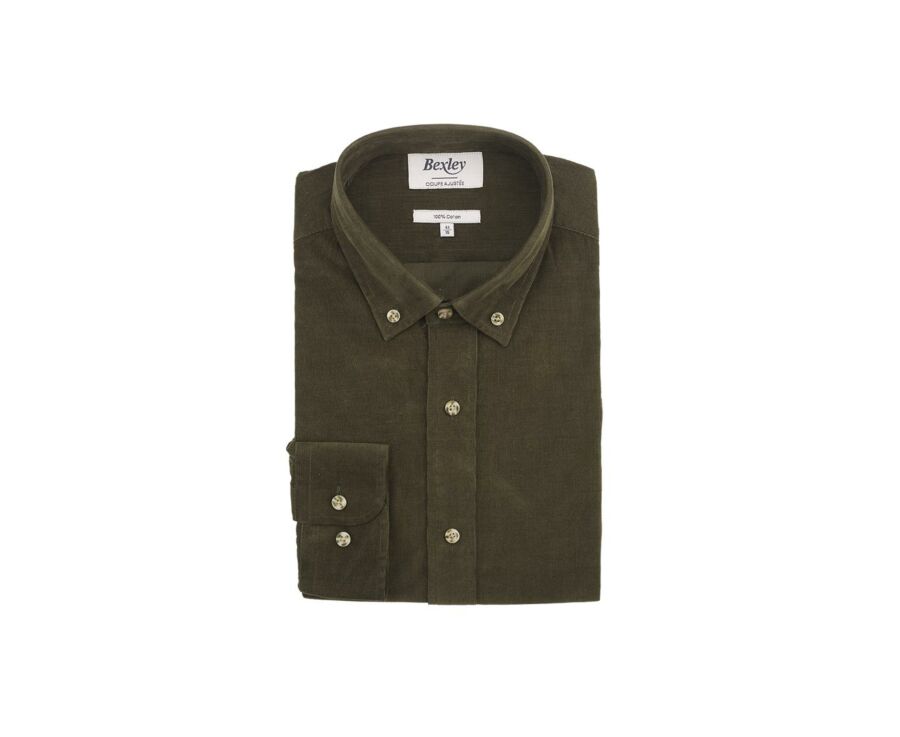 Chemise en velours Kaki - WAYNE