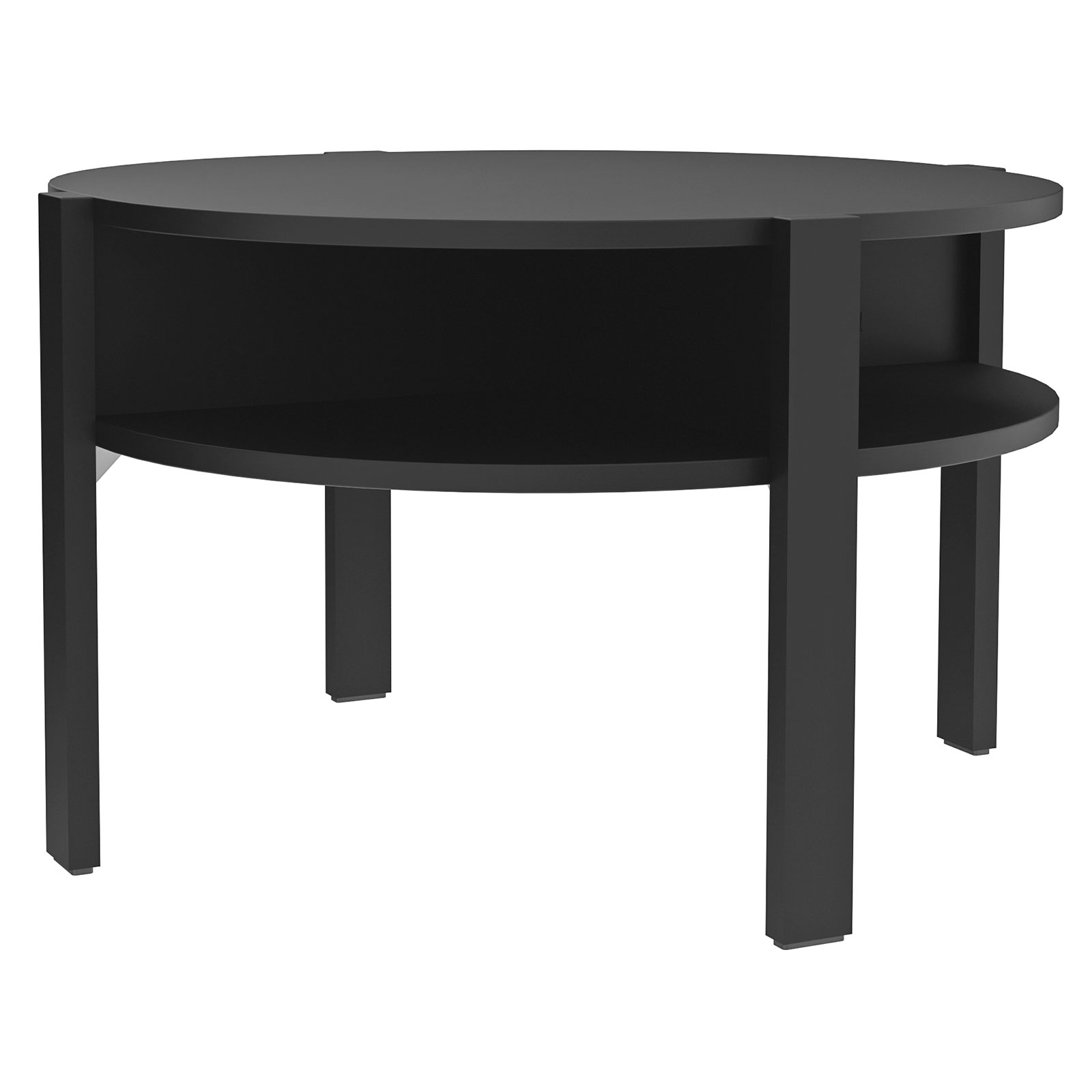 Couchtisch - schwarz matt - Ø 74,7 cm