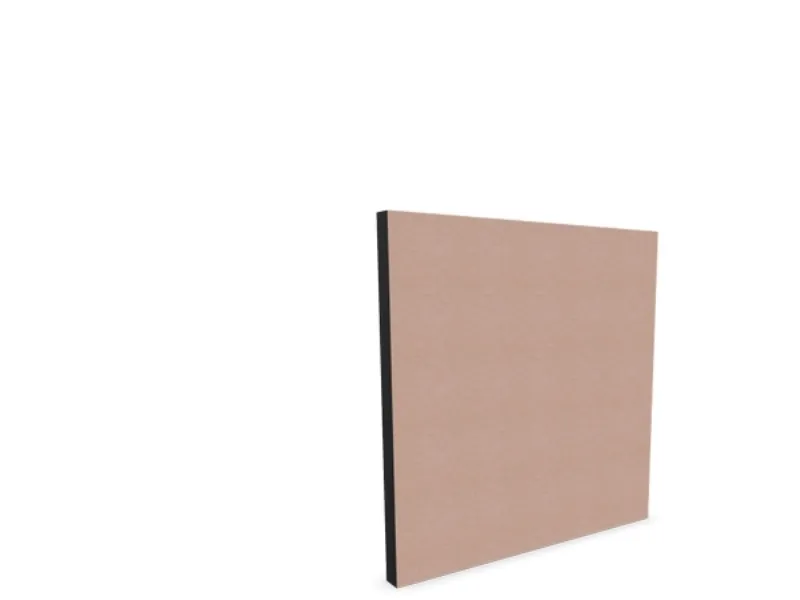 Lydabsorbent Sound Off EcoSUND Væg, 1000x1000x50 mm Sort, tekstil-lamineret
