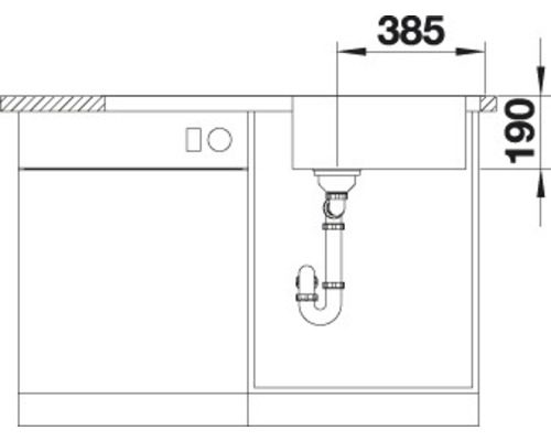 Blanco DINAS XL 6 S spoelbak, 1000 x 500 mm, roestvrij staal, geborstelde afwerking, 524255