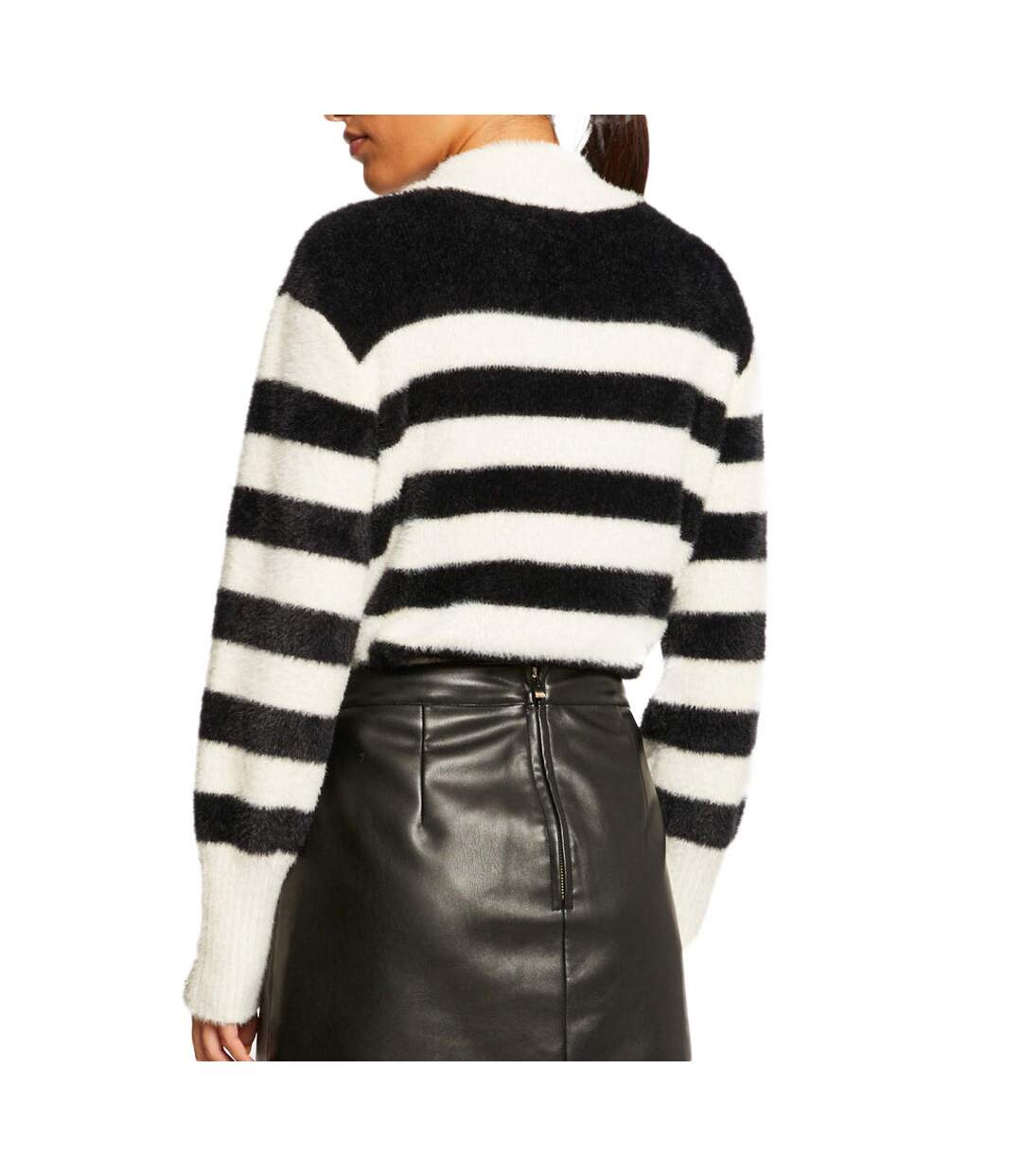 Pull à rayures Noir/Blanc Femme Morgan Mchoupi