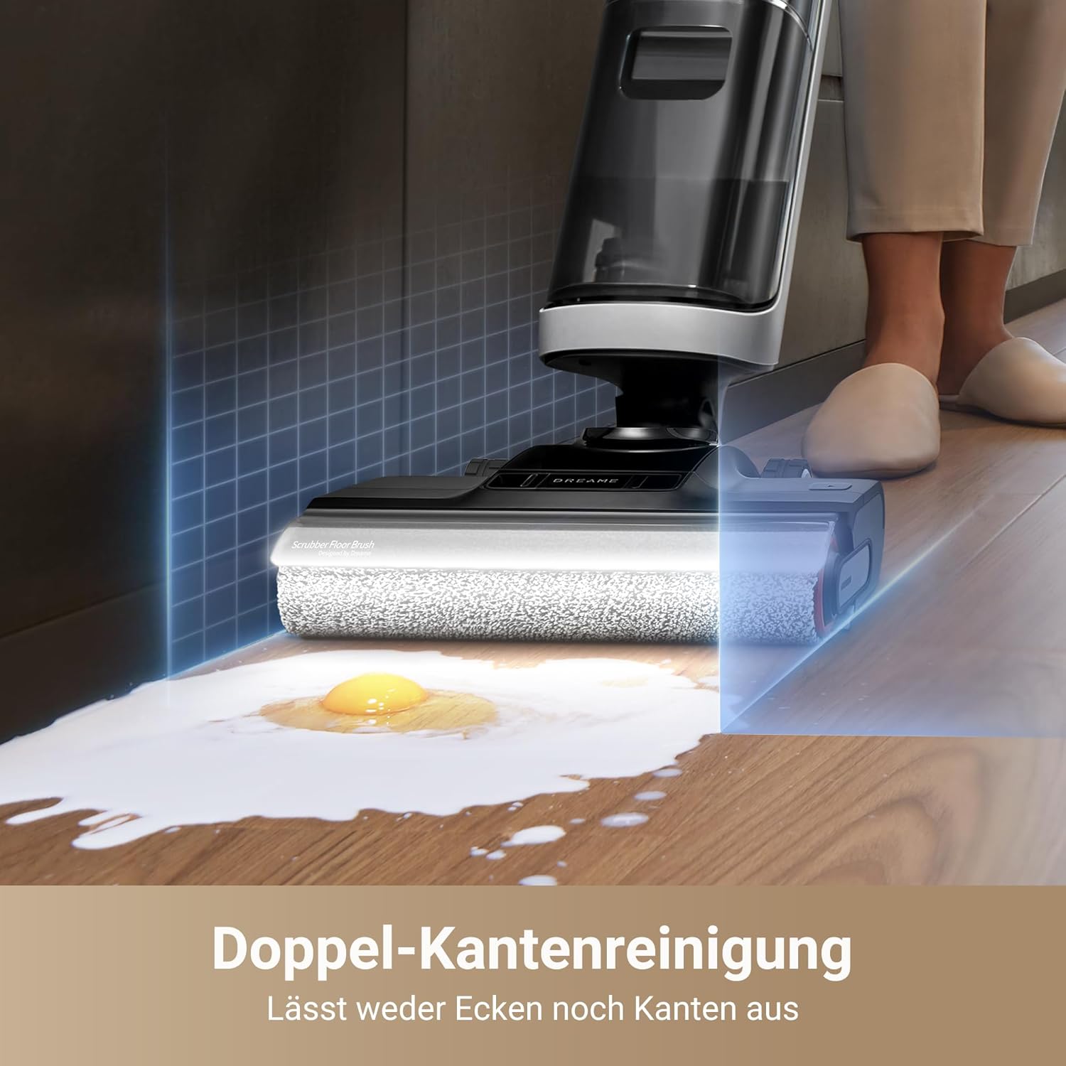 dreame H14 Pro Nass- und Trockensauger, 180° Lie-Flat, 60 °C Bürstenpflege, 5-min Trocknung, automatische Lösungsmittelverteilung, App-Steuerung, Doppelrotationsbürste, 18.000Pa Saugkraft, Doppelkante