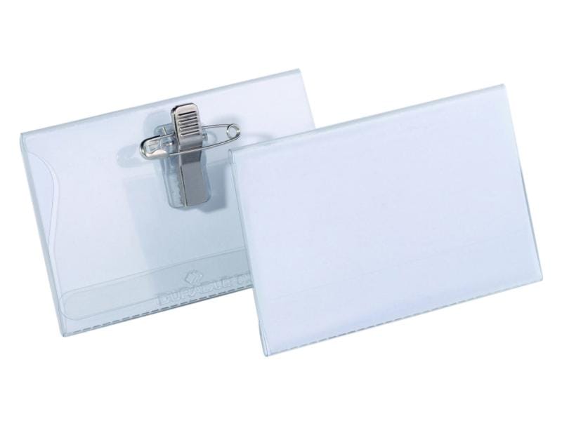 DURABLE Namensschild mit Clip 54 x 90 mm, 50 Stück Namensschilder