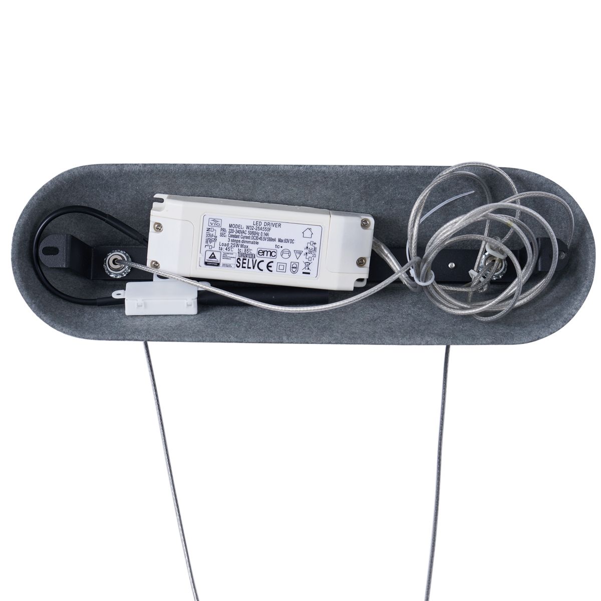 Moderne hanglamp zwart met grijze binnenkant incl. LED 3-staps dimbaar - Dani