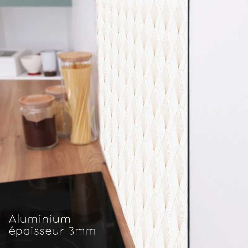 Crédence cuisine Fond de hotte ALU : L 90cm x H 70cm - SCARLETT 99deco