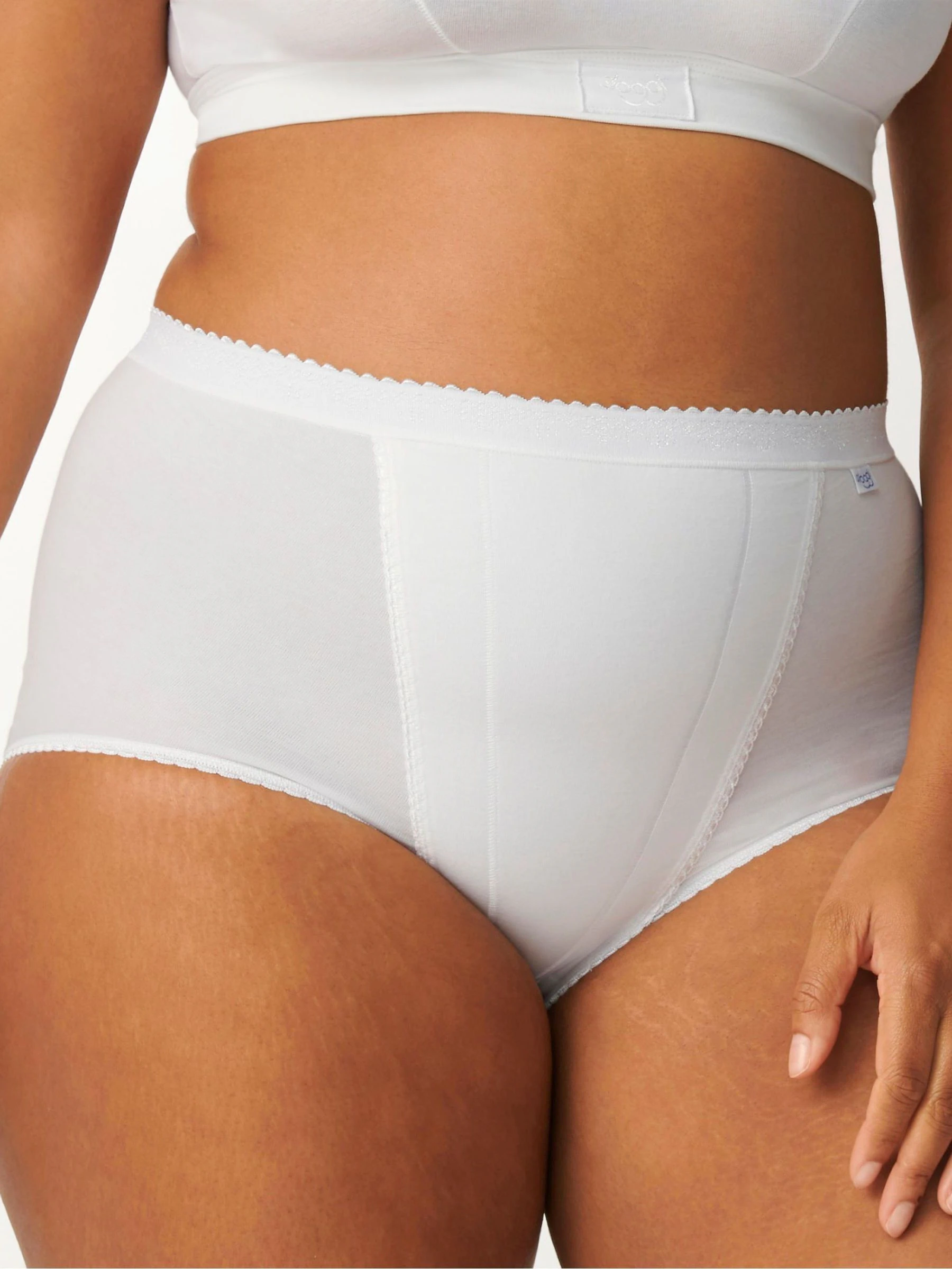 Wit - Sloggi set van 2 buikcorrigerende slips