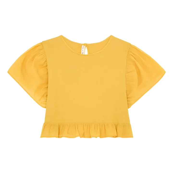 Zhoe & Tobiah T-Shirt à Volants | Jaune moutarde
