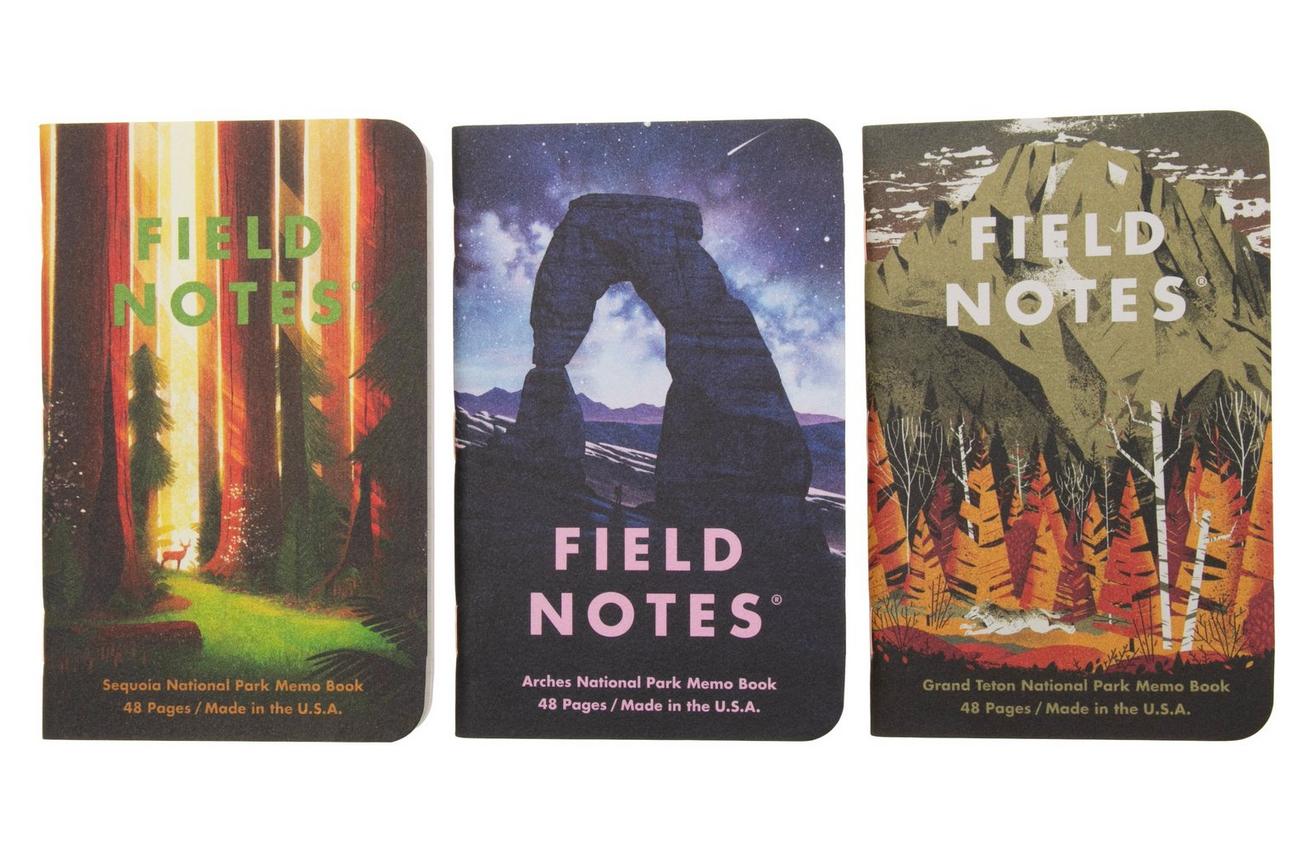 Field Notes National Parks FNC-43d Graph 3-Pack D Grand Teton Arches Sequoia, notitieboekjes