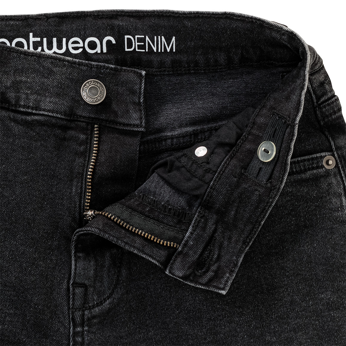 Jungen Jeansshorts mit verstellbarem Bund dunkelgrau