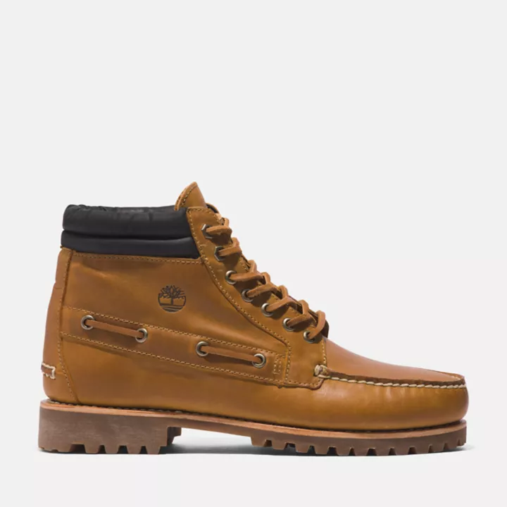 Bota Timberland Authentic Chukka de 7 ilhós para homem, na cor amarela.