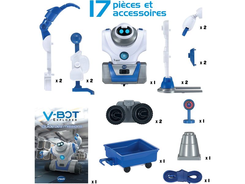 Vtech Roboter V-Bot 5 en 1 -FR- Motorisierter Roboter mit verschiedenen Bewegungen
