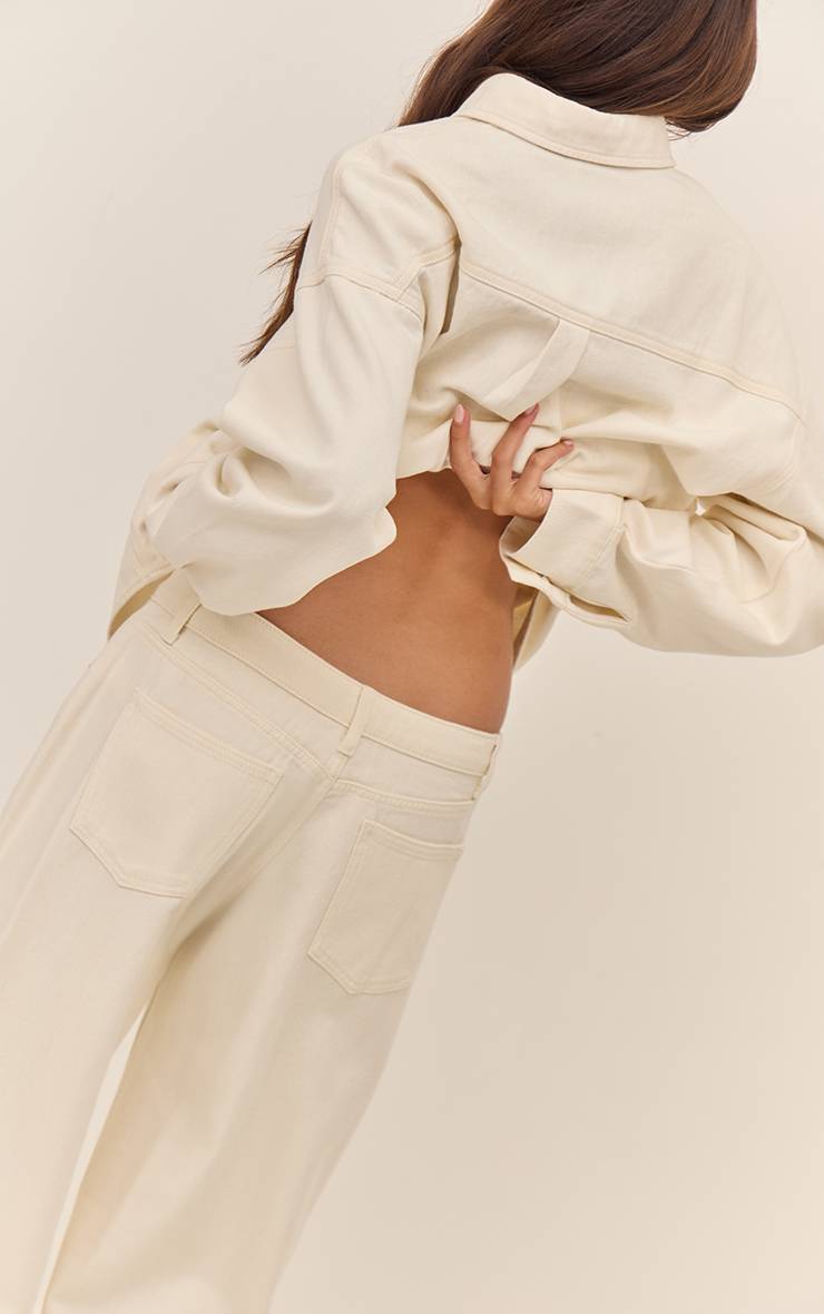 Ecru Chemise En Jean Classique Oversize