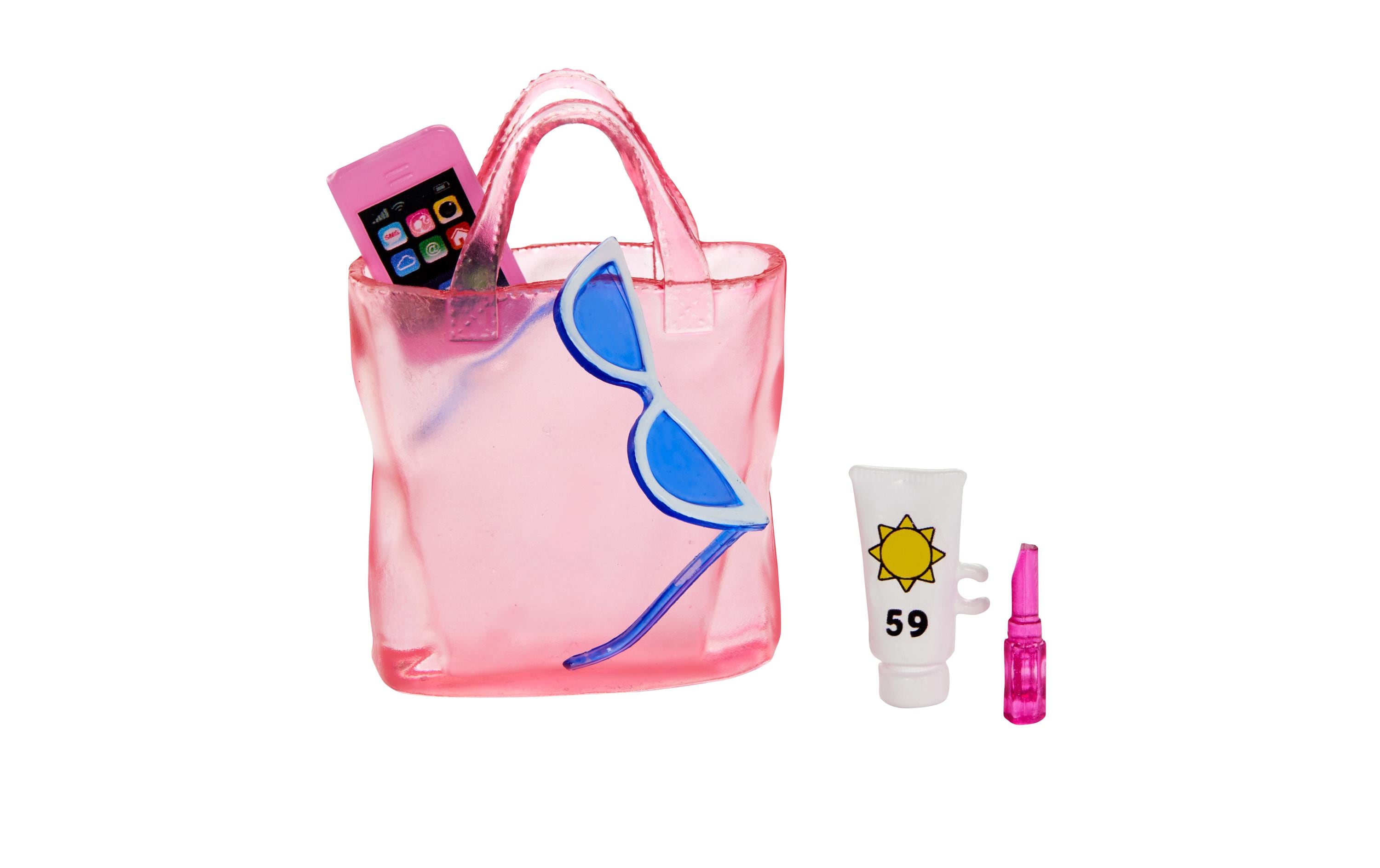 Puppe Strandtag BarbieBlonde Barbie-Puppe mit Badeanzug und Strand-Accessoires