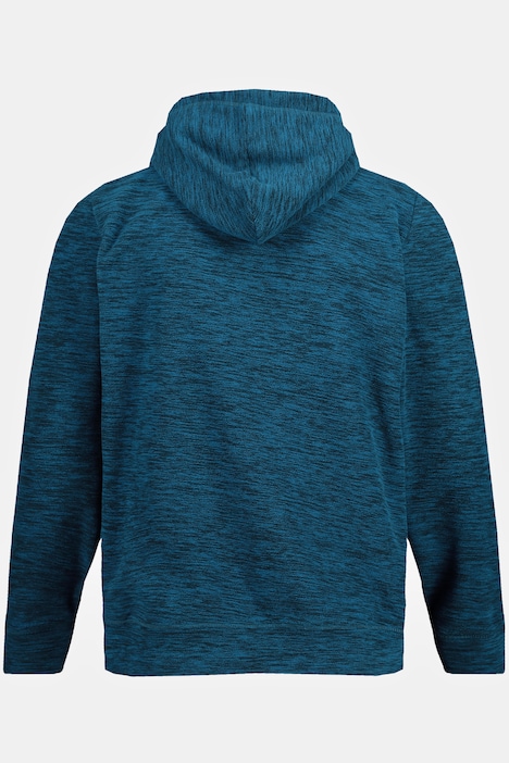 JAY-PI Strickfleece-Hoodiejacke, Outdoor, Kapuze, Kängurutasche