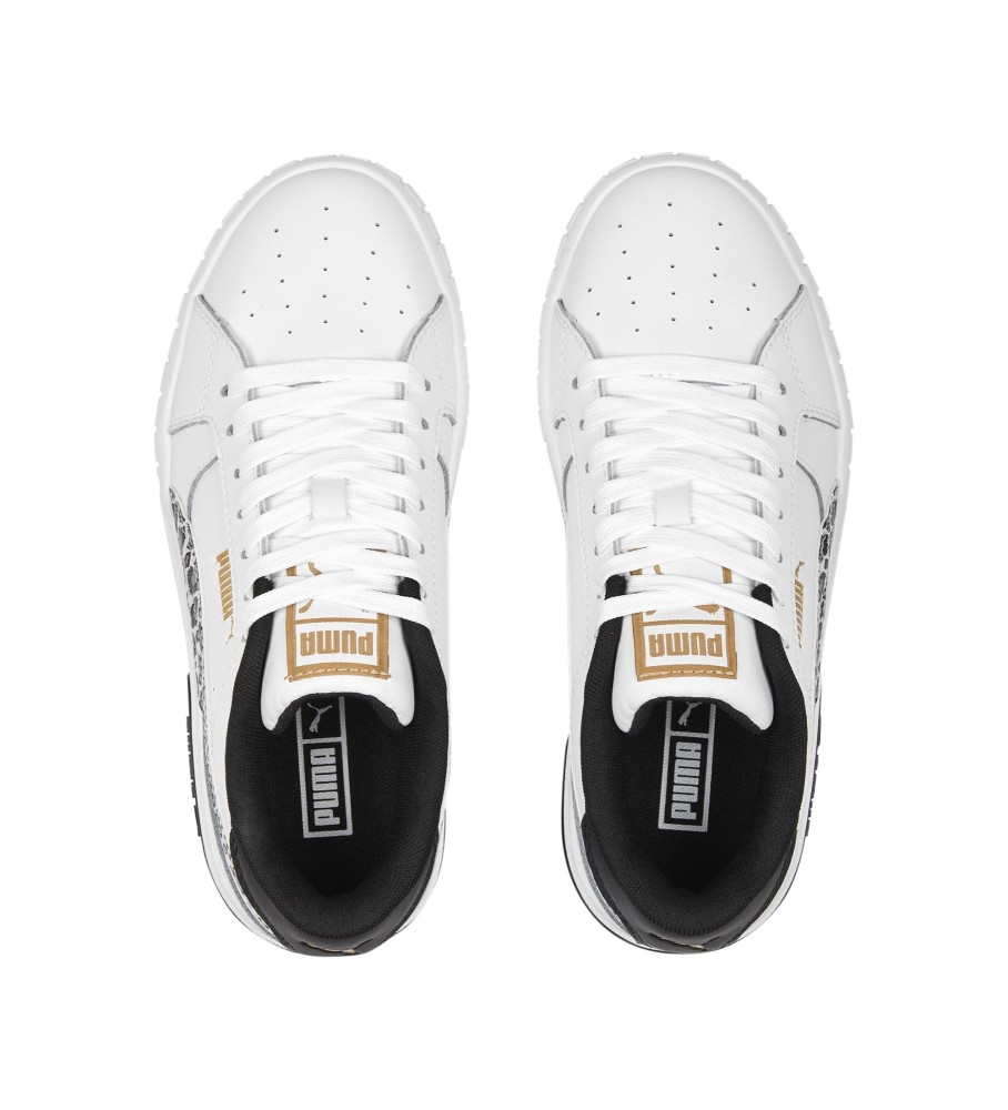 Tênis Puma Cali Star Wild Jr em couro branco