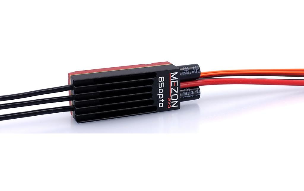 Brushless Regler MEZON EVO 85 OPTO 85A, 2-12S<br>85A Brushless ESC mit Telemetrie für Flugmodelle