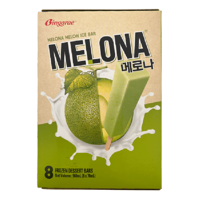 Binggrae Melona Meloen Ijsreep 8x70ml