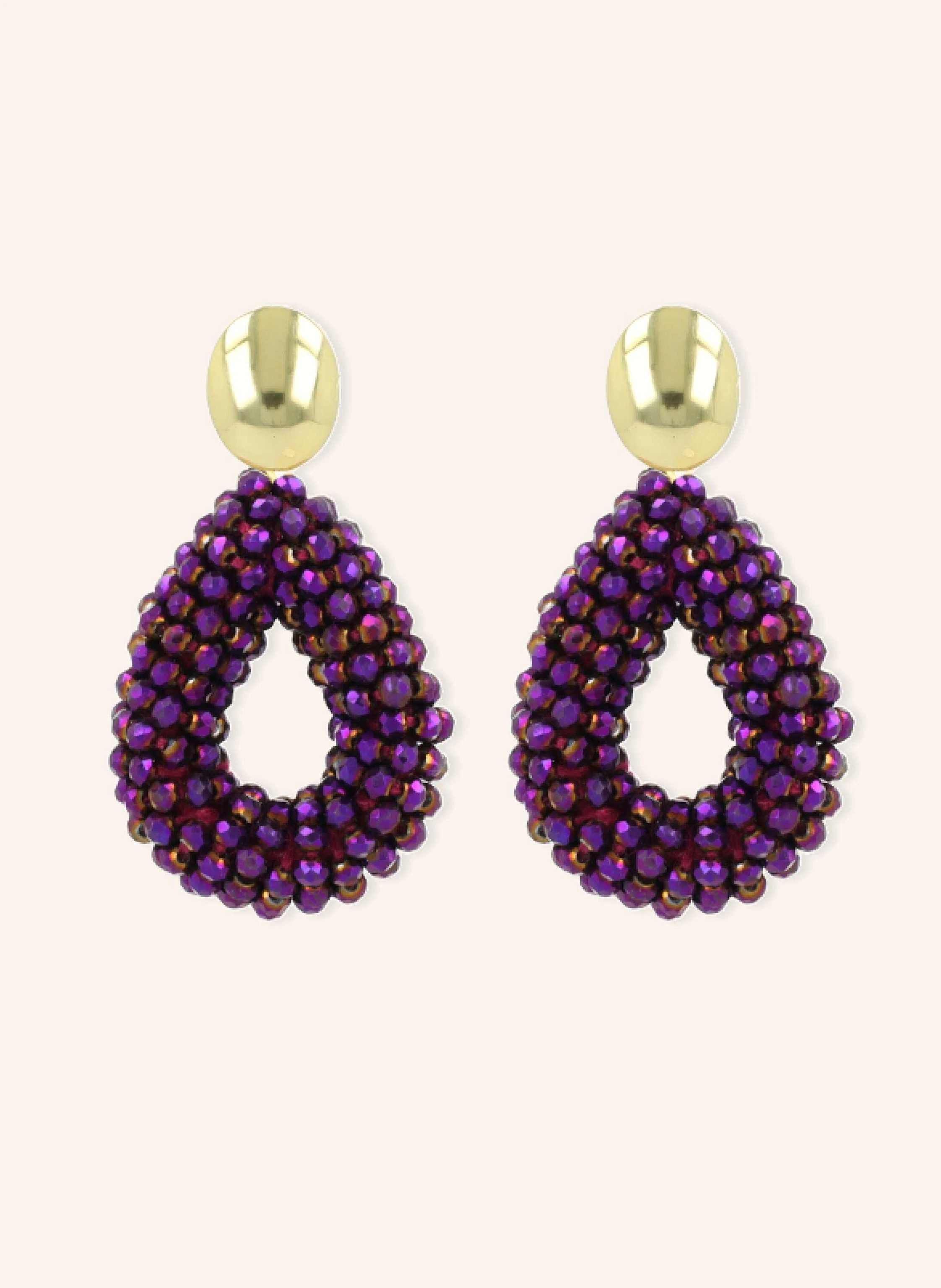 LOTT.gioielli Ohrhänger BERRY DROP S METALLIC PURPLE by GLAMBOU