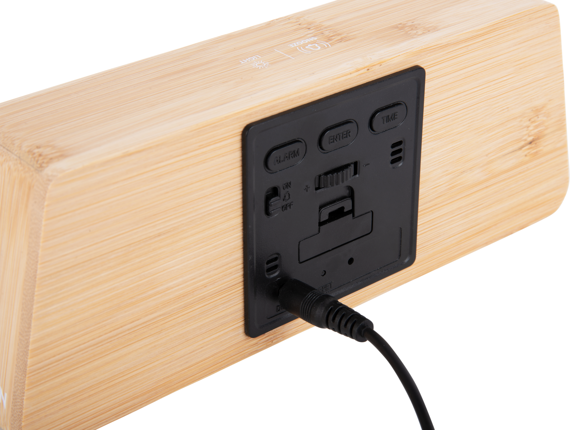 Alarm clock Changing Colour LED bamboo