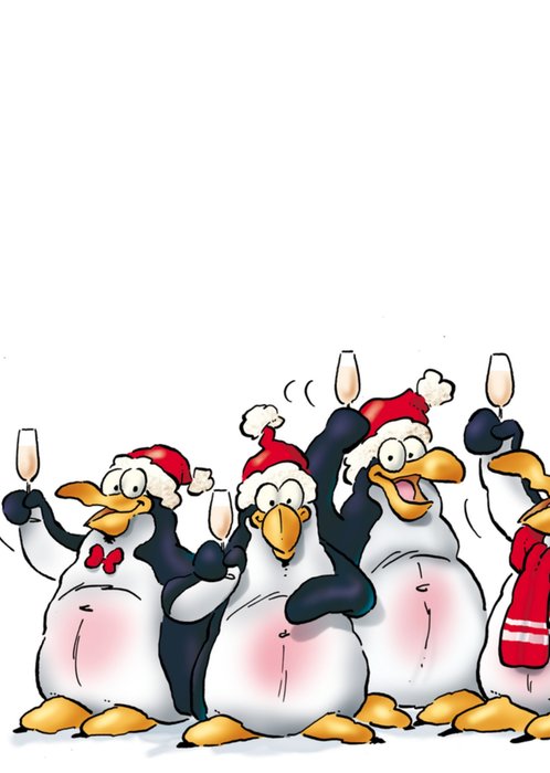 Doodles | Nieuwjaarskaart | pinguin