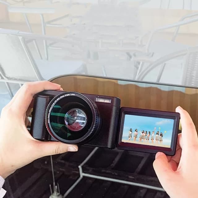 Digitalkamera 24MP med vidvinkelobjektiv