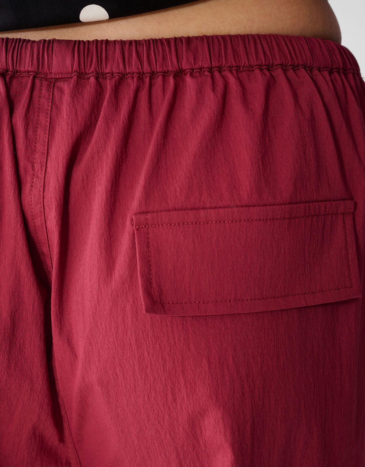 Balloon Fit Jog Broek Donkerrood
