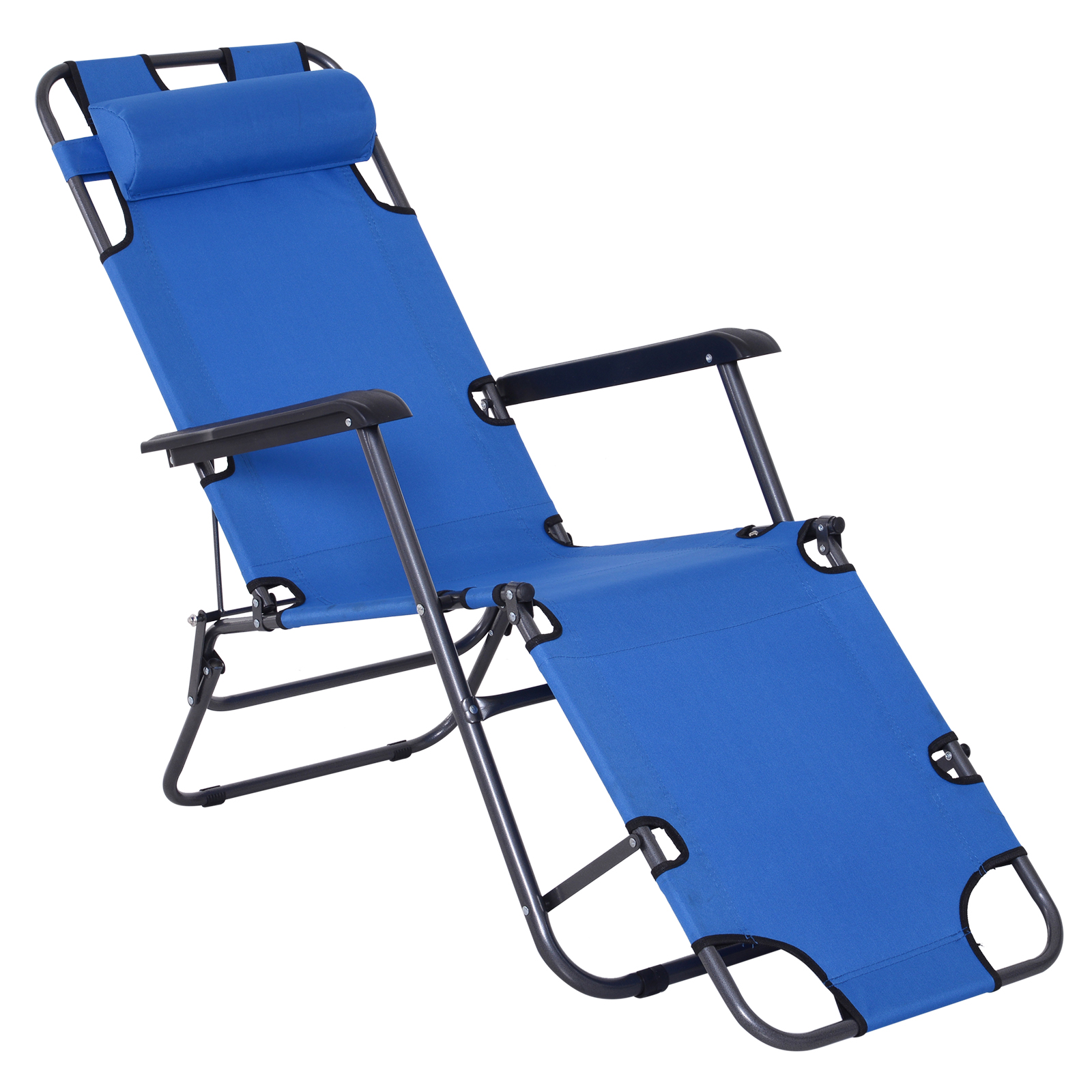 Espreguiçadeira reclinável Outsunny azul