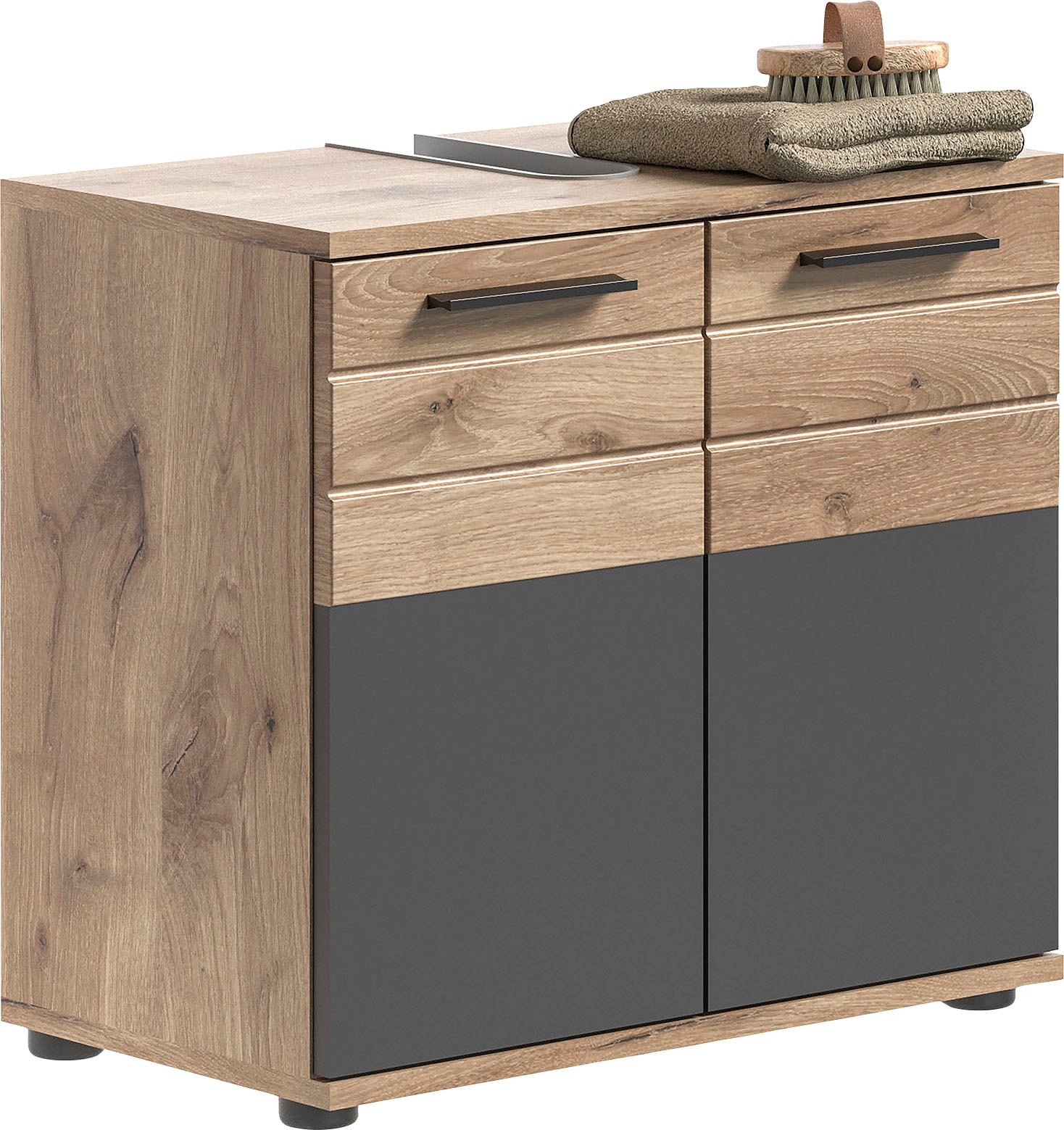 INOSIGN Waschbeckenunterschrank »Riga, Breite 60 cm, 2 Tür, 2 Fächer, mit Siphonausschnitt« Standschrank, Unterschrank, Badmöbel, Badschrank, Schrank, Bad