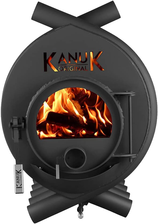 Warmluftofen Kanuk® Original 15 kW - Werkstattofen - Schwedenofen - Zulassung für Deutschland, Österreich und Schweiz - BimSchV (ohne Seitenverkleidung, ohne Untergestell)
