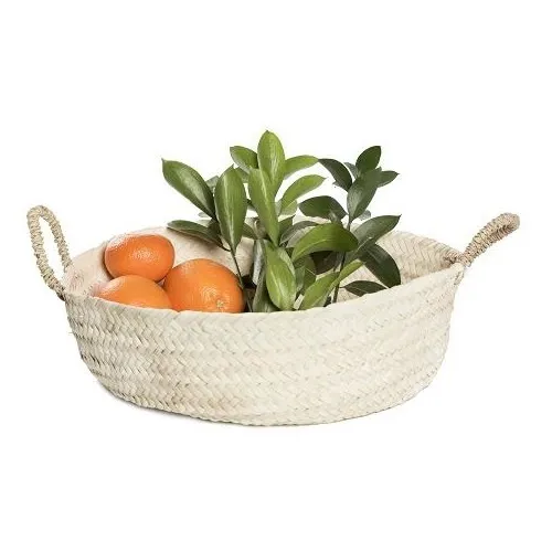 Cosydar Panier rond en feuille de palmier