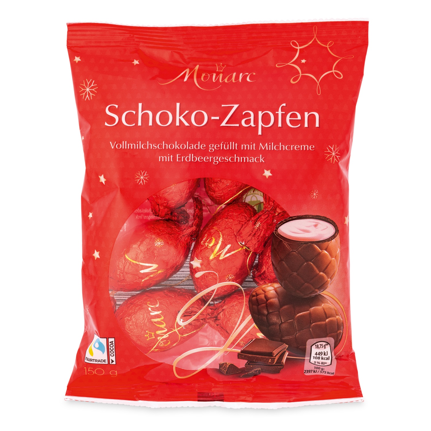 MONARC Gefüllter Baumbehang, Erdbeer-Milch 150 g