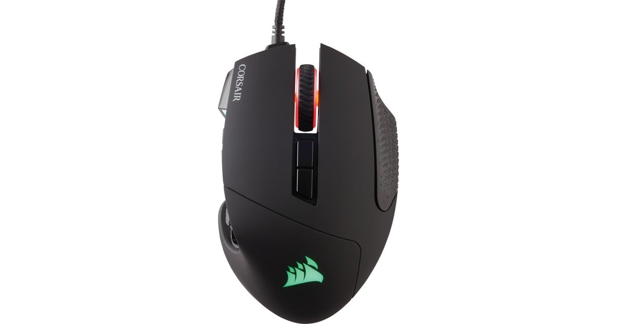 CorsairScimitar RGB ELITE gaming muis  (Zwart, 18.000 dpi, RGB leds)