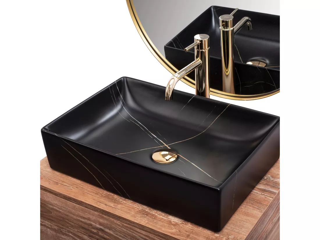 Vasque À Poser Rea Inga Marble- Nablatowa Black