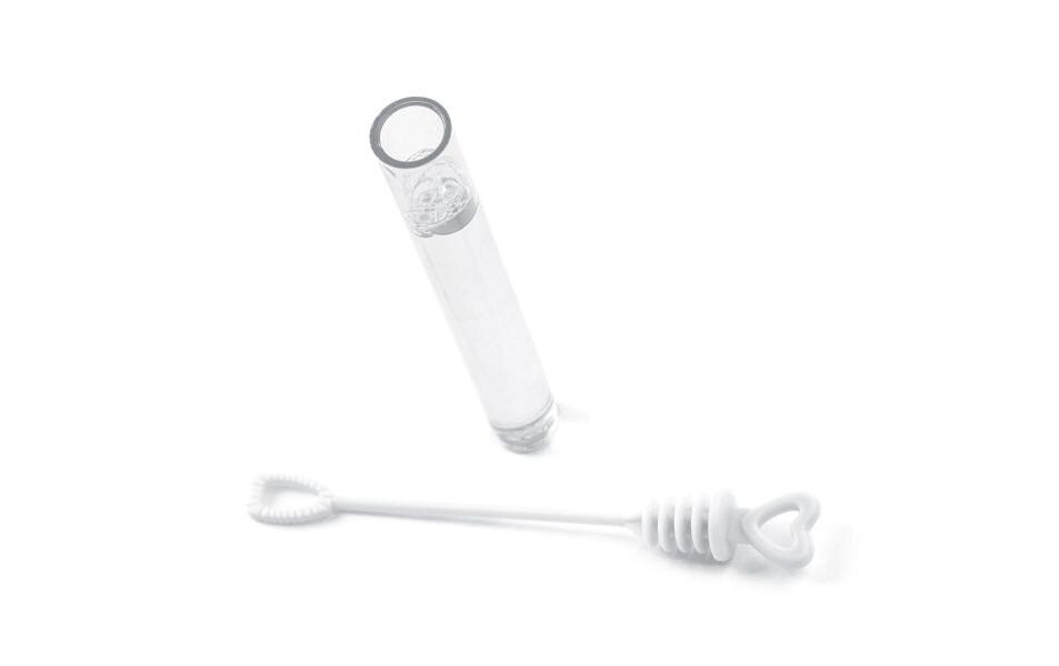 Partyaccessoire Seifenblasen Herz, Weiss, 48 StückHochzeitsaccessoire für romantische Stimmung auf der Hochzeit