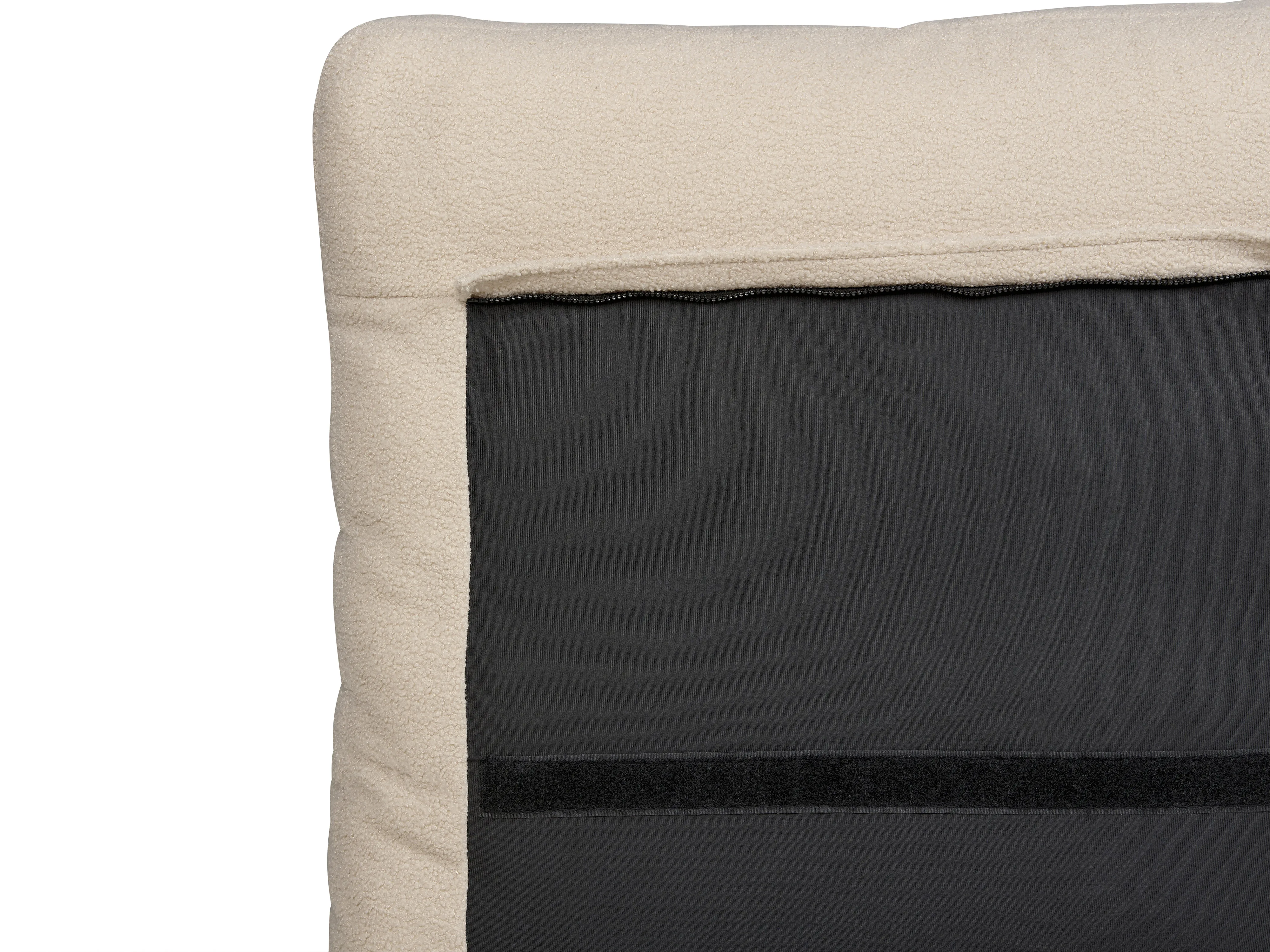 Bed Bouclé MELLE 180 x 200 cm Beige