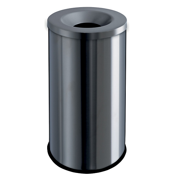 Corbeille anti-feu en inox 90 litres