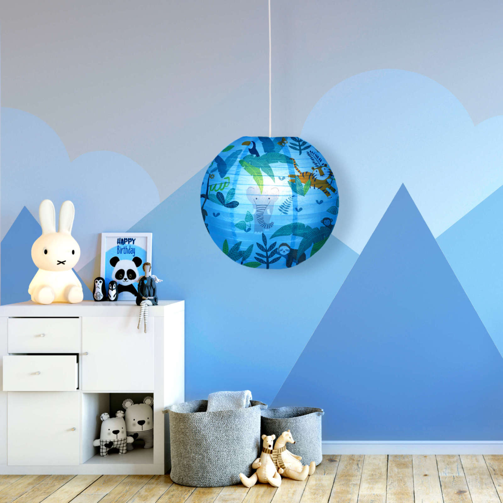 Japanballon Dschungeltiere - bunt - Ø 40 cm