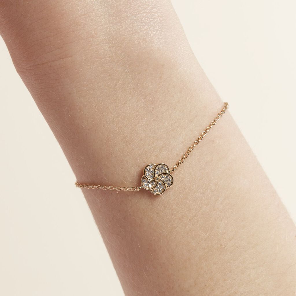 Bracelet Doroteia Plaqué Or Jaune Oxyde De Zirconium