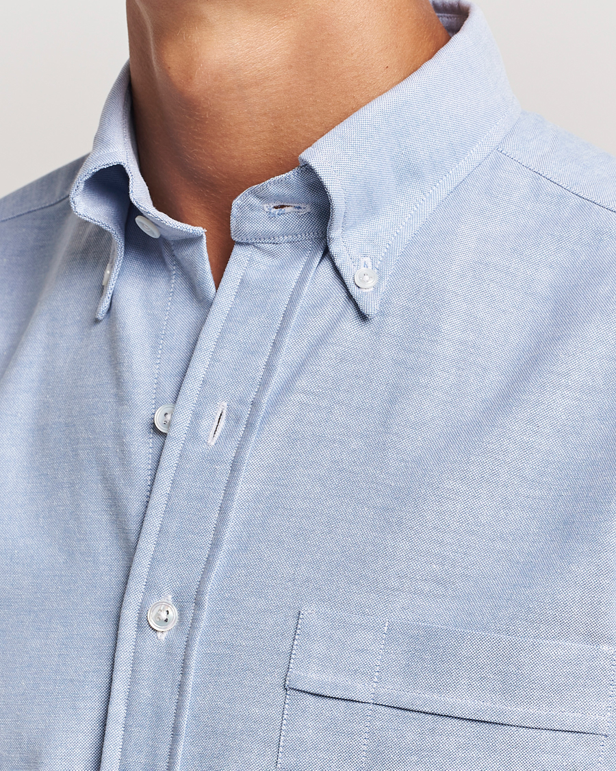Drake's Button Down Oxford Shirt Blue