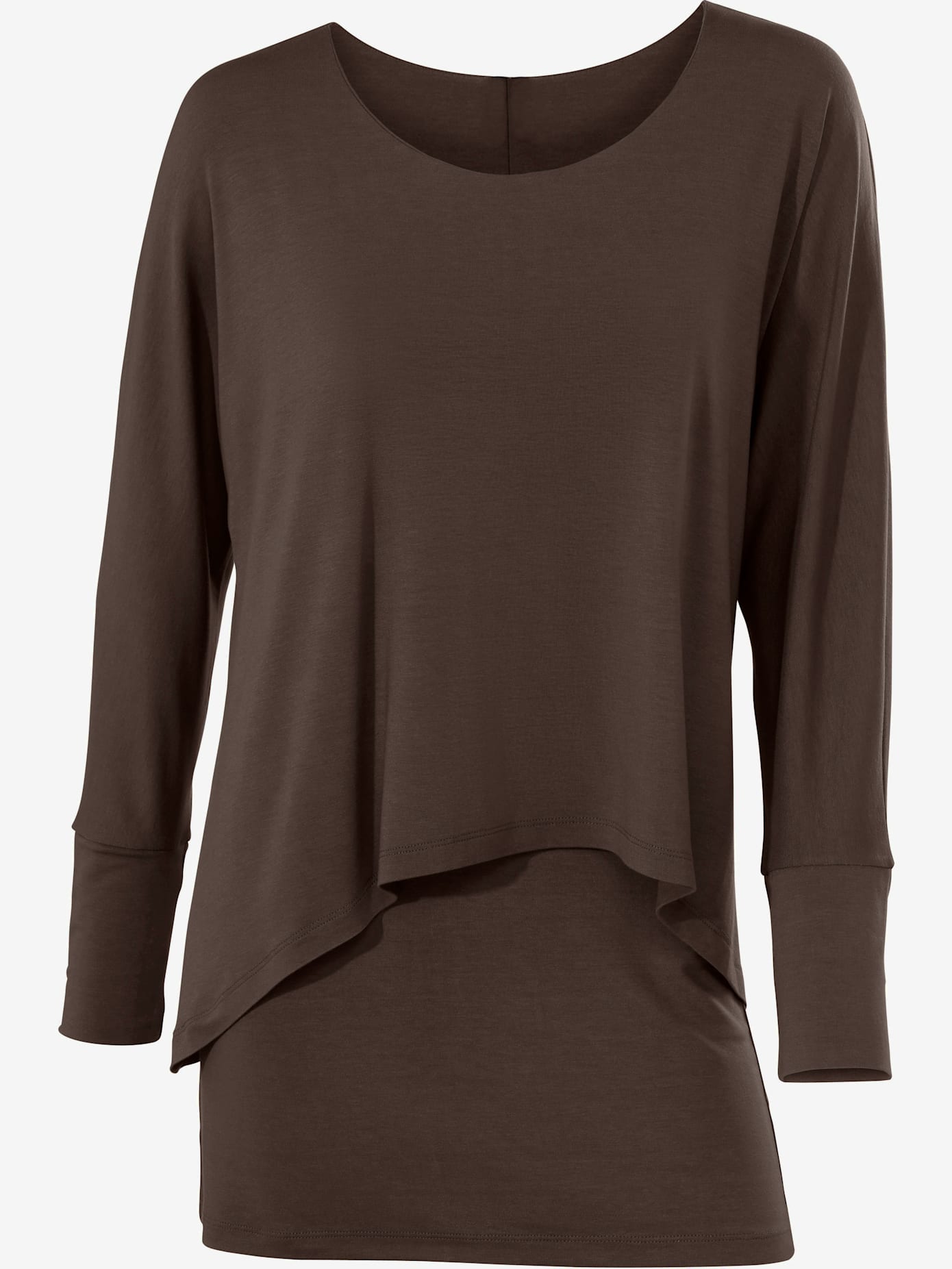 T-shirt à encolure ronde look décontracté tendance, manches chauve-souris